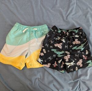 Hanna Andersson Boys Star Wars & Striped Swim Trunks